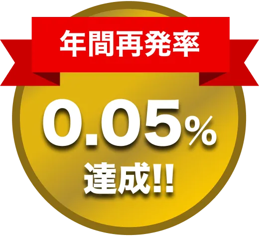 駆除キング 年間再発率0.05%