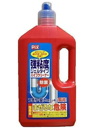排水溝掃除に使う洗剤でおすすめの「Pix 強粘度ジェルタイプパイプクリーナー」