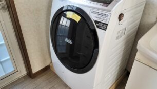 洗濯槽を掃除する予定のドラム式洗濯機