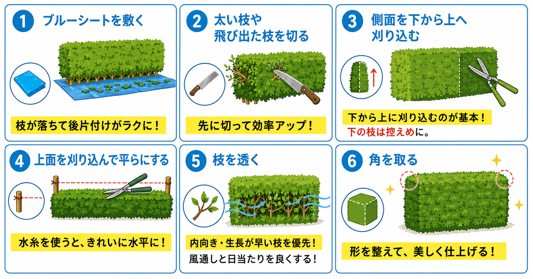 生垣の剪定方法