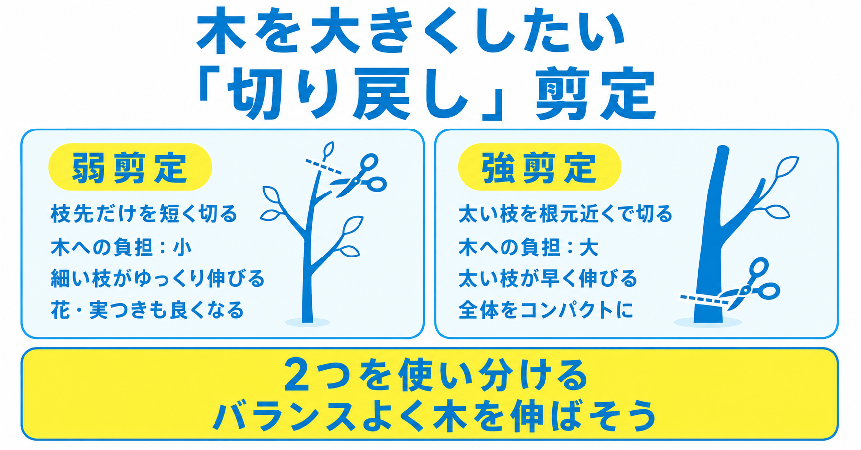 木を大きくしたい場合