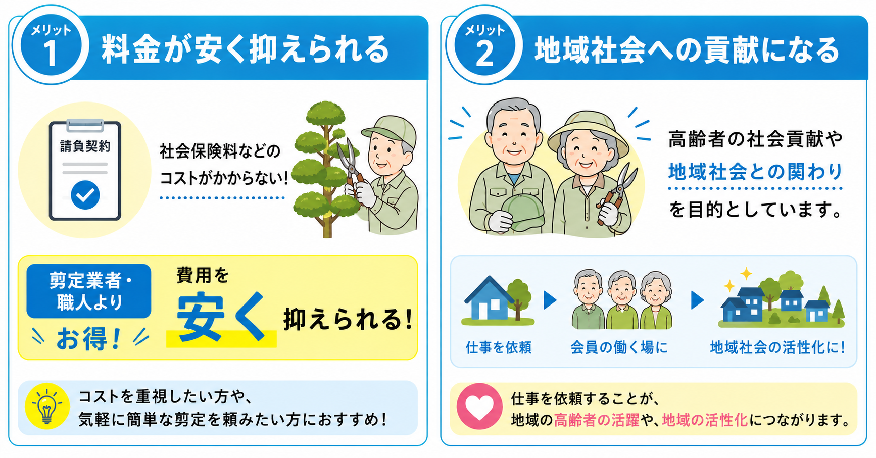 シルバー人材センターに植木剪定を依頼するメリット
