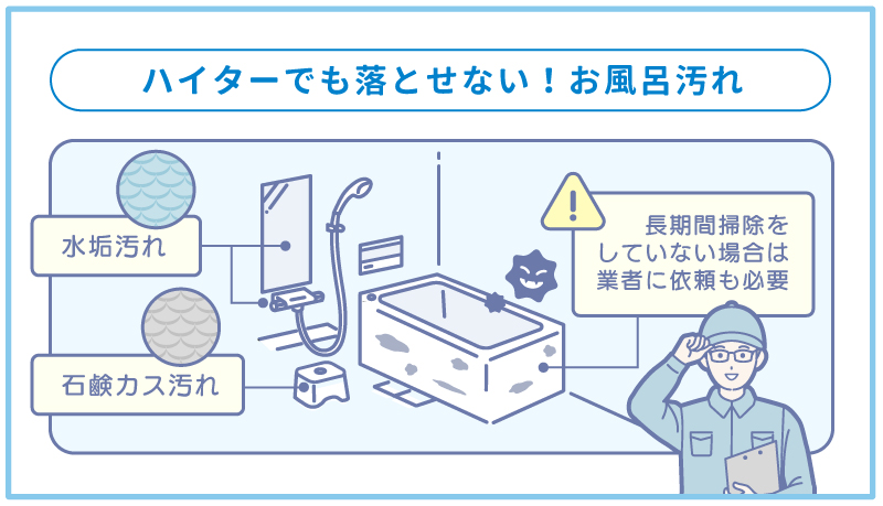 ハイターでも落とせない！お風呂汚れ