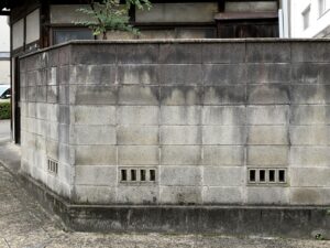 撤去を考えているブロック塀