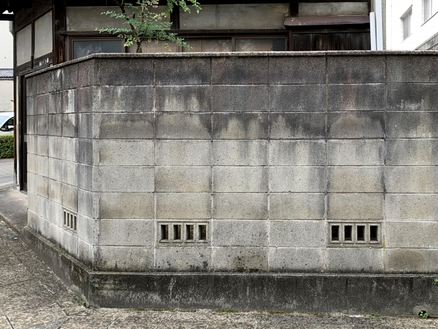 撤去を考えているブロック塀