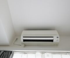 蜂が出てきたエアコン