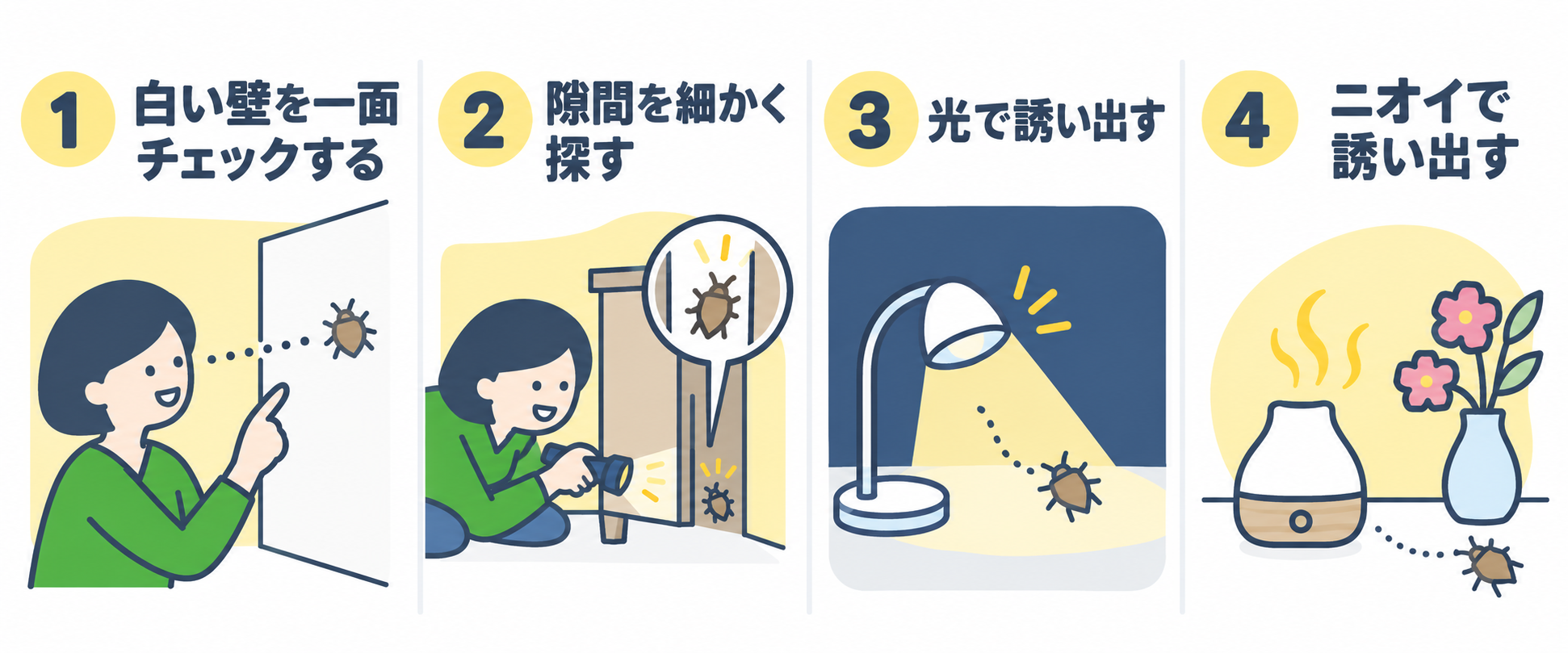 カメムシを見つける方法