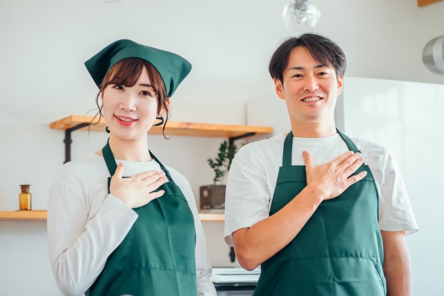 掃除スタッフ2人