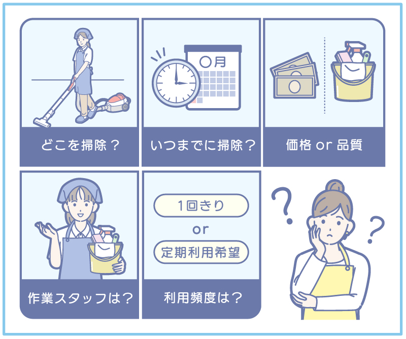 家事代行依頼前に決めておくべきこと