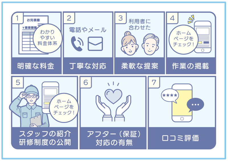 優良業者7つの見極め方