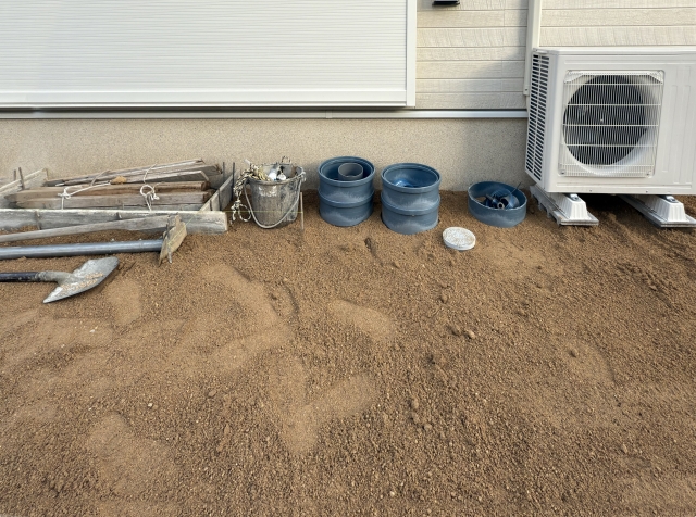 コメリの外構工事が始まる前