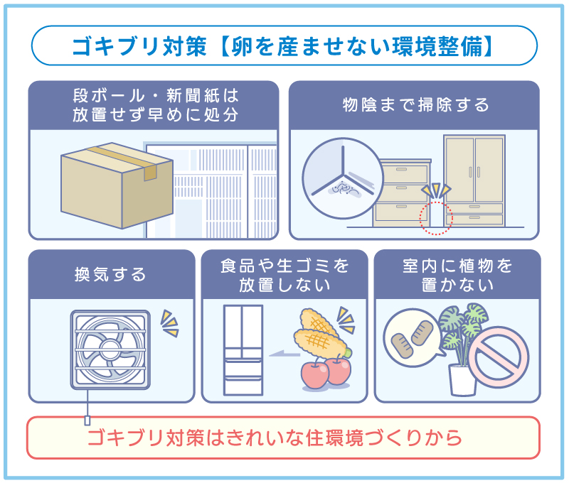ゴキブリ対策その3【卵を産ませない環境整備】