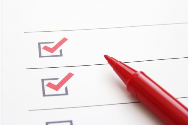 大掃除で使うチェックリスト