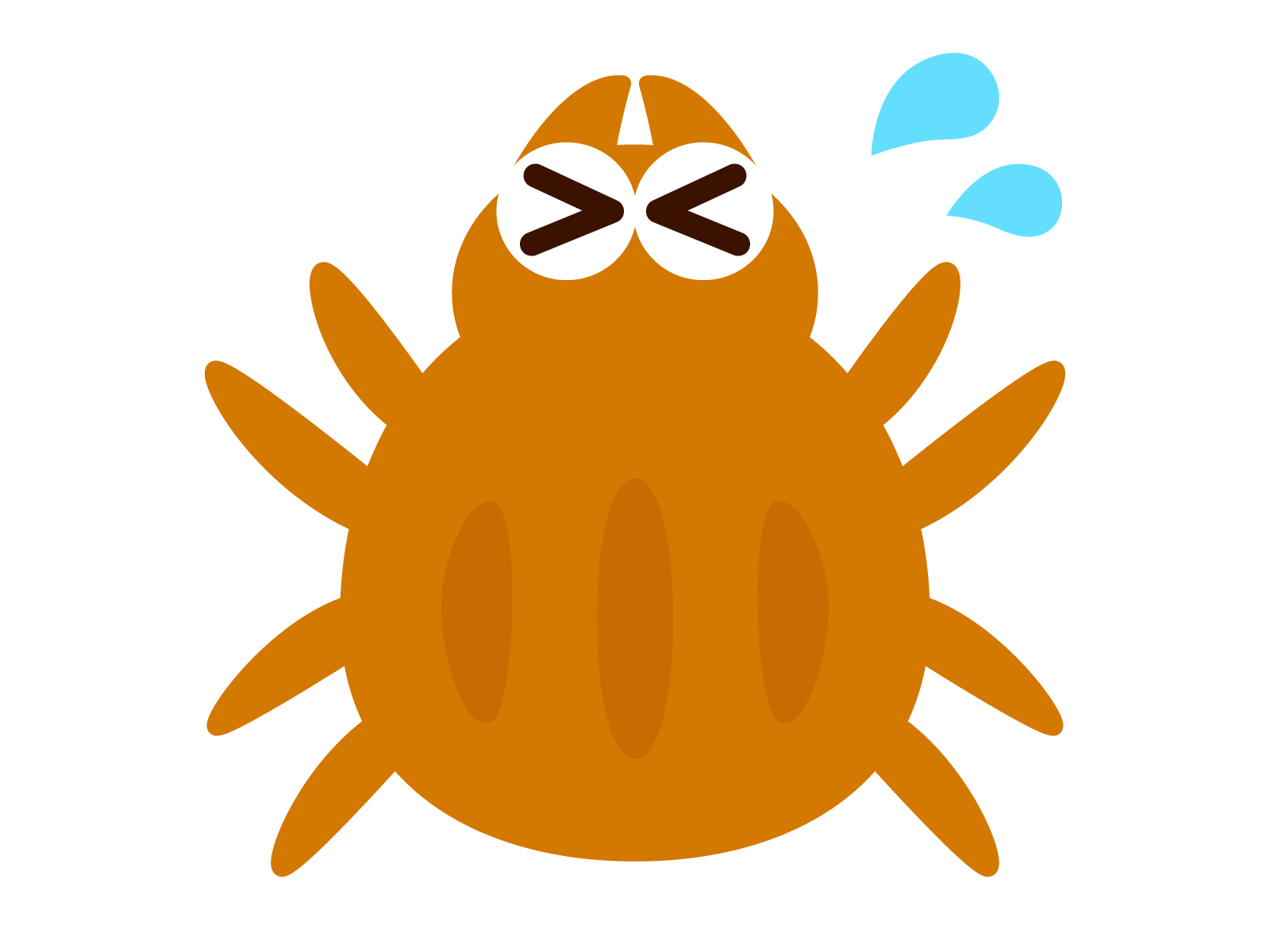 弱点を利用されて焦っているダニ