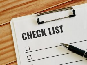 大掃除用のチェックリスト