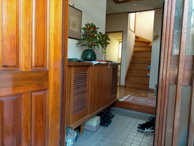 大掃除しなければならない玄関