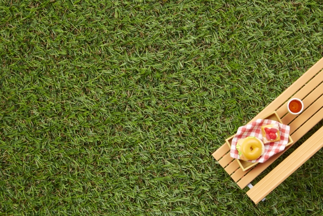 掃除が終わった人工芝