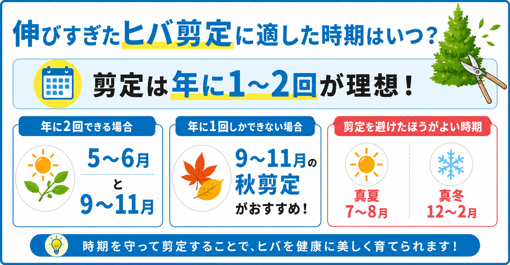 ヒバ剪定に適した時期
