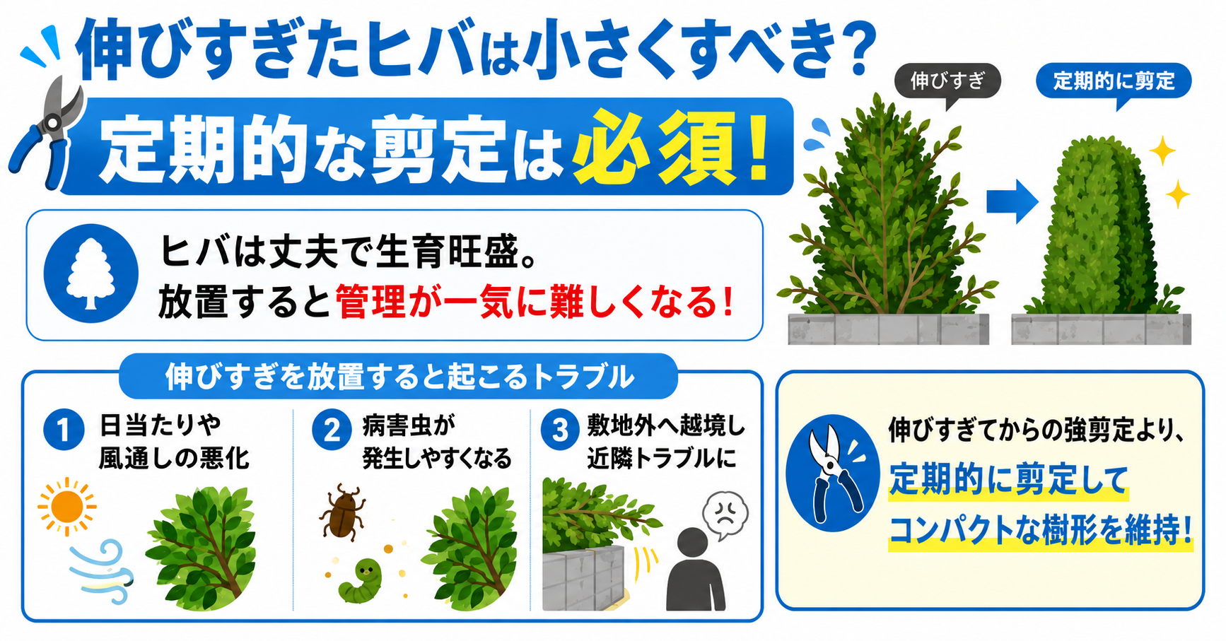 ヒバが定期的な選定が必要な理由