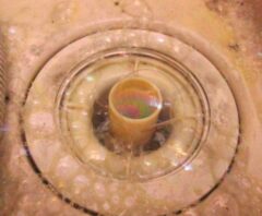 洗濯機の排水口がパイプユニッシュが効かなかった様子