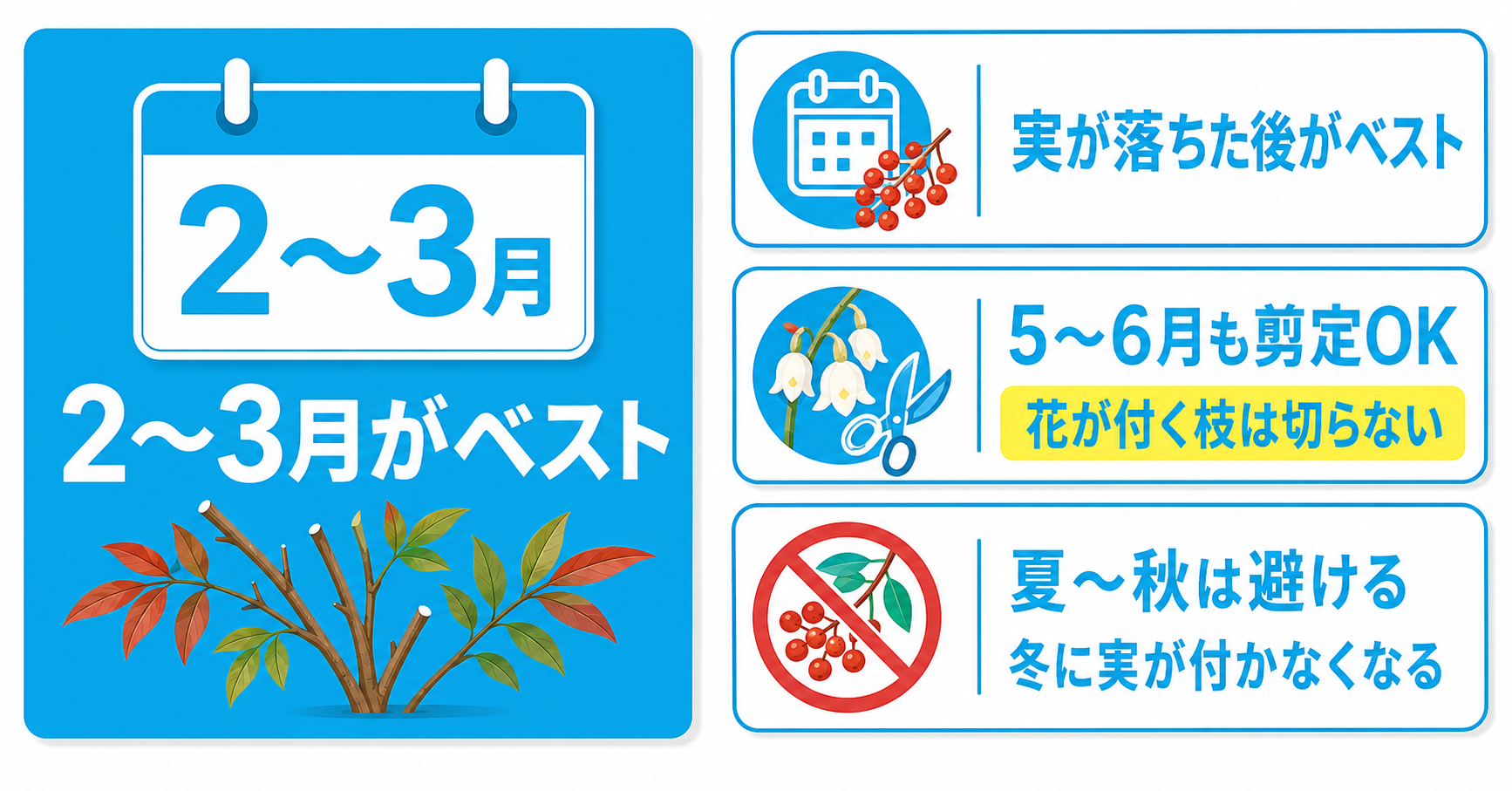 南天の剪定に適した時期