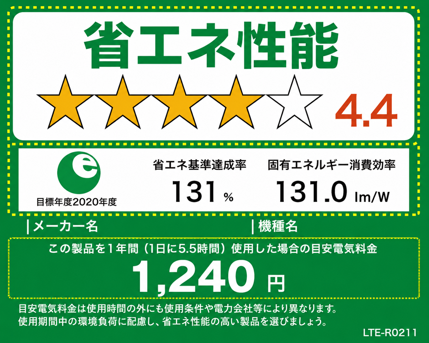 省エネラベル