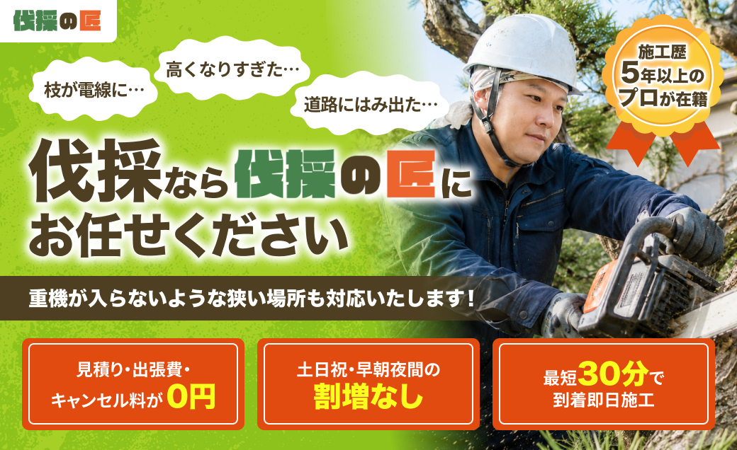 「伐採の匠(庭木剪定・造園)」のページを公開いたしました。
