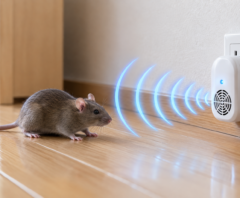 超音波にネズミが警戒している様子